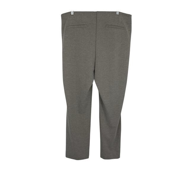Chicos 3 The Lindy Side Zip Pants size XL Gray Seamed Stretch Knit 31" Inseam - Picture 2 of 9